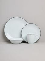 Set de Vajillas 24 Piezas Línea Negra