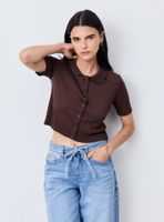 Chaleco Cuello Polo Manga Corta Abotonado