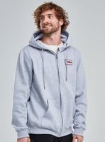 Polerón Full Zipper con Capucha Logo Parche