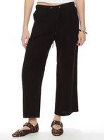 Pantalón Crop Lino Tiro Alto Pretina Elasticada