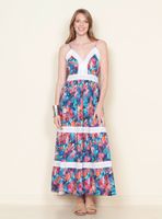 Vestido Estampado con Bretel y Bolsillos