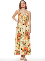 Vestido Estampado Escote Floral