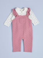 Conjunto Jardinera con Polera Estampada Floral