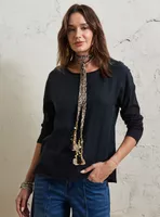 Polera Cuelllo con Tela Enrollada