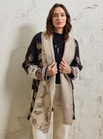 Chaleco Solapa de un Solo Tono Flores