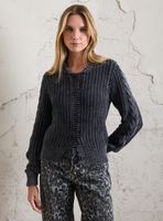 Chaleco Tejido con Trenzas Look Desgastado