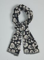 Pañuelo Estampado Animal Print Flecos