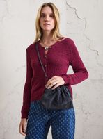 Cartera Crossbody Bucket de Gamuza