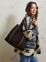 Cartera de Hombro Diseño Vertical Tachas de Cuero