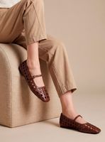 Ballerina Calada Punta Cuadrada Mujer