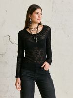 Polera Encaje Escote en Espalda