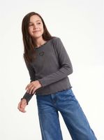 Polera Rib con Rule en la Basta y Puños