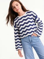 Sweater Calado Ondas con Mangas Campanas