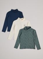 Polera Beatle Tripack Estampado y Liso Niño