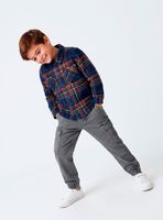 Pantalón Straight Fit Bolsillo Cargo Algodón Niño