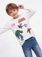 Polera Estampado Personajes Marvel Cómics