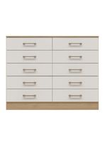 Comoda 10 Cajones Blanca Roble Dakar Exit