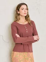 Polera Pijama Ármalo Rib con Botones