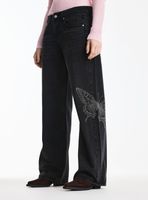 Jeans Tiro Bajo con Bordado