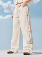 Jeans Straight con Ojetillos