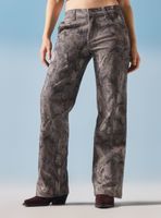 Jeans Straight Estampado Animal