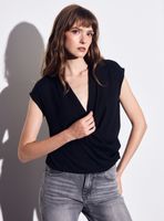 Blusa Cuello Cruzado Drapeado