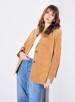 Blazer Botón Cuero Pigsplit