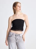 Polera Encaje Strapless