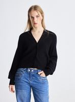 Chaleco Tejido Estampado con Rayas