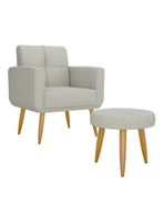 Poltrona + Puff Havana Gris