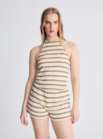 Polera Top con Rayas