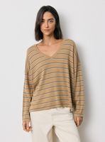 Sweater Fino Calce Relajado Hombro Caído Contiene Lino