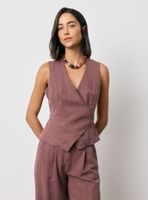 Chaqueta Sin Mangas Mezcla Lyocell Poliamida Tacto Suave