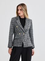 Blazer Italiano en Tweed con Lentejuelas