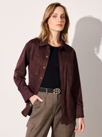 Blusa Camisa Efecto Suede