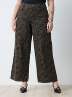 Jeans Estampado Wide Leg Corte Relajado Curvy