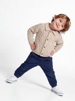 Pantalón Twill con Bolsillos Parche