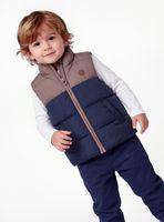 Parka Bicolor con Cierre Frontal