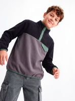 Polerón Polar Color Block con Cierres Snap