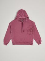 Polerón Lavado Acid Wash con Detalle Parche Flor