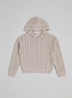 Sweater Chenille con Tiras y Capucha