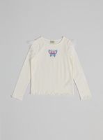 Polera Estampado Stitch y Ángel Vuelo en Mangas