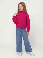 Jeans Wide Leg con Desflecado en los Costados