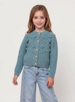 Chaleco con Botones y Flores Crochet