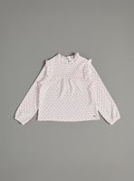 Polera Aplicación Panal Estampada con Tela Texturada