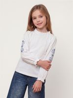 Polera Cuello Subido con Bordado en Mangas