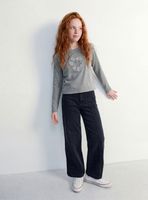 Jeans Loose Fit Bolsillo Delantero Algodón