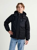 Parka con Capucha Forrada Sherpa