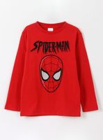Polera Manga Larga Máscara Spiderman