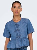 Blusa Denim con Botón Regular